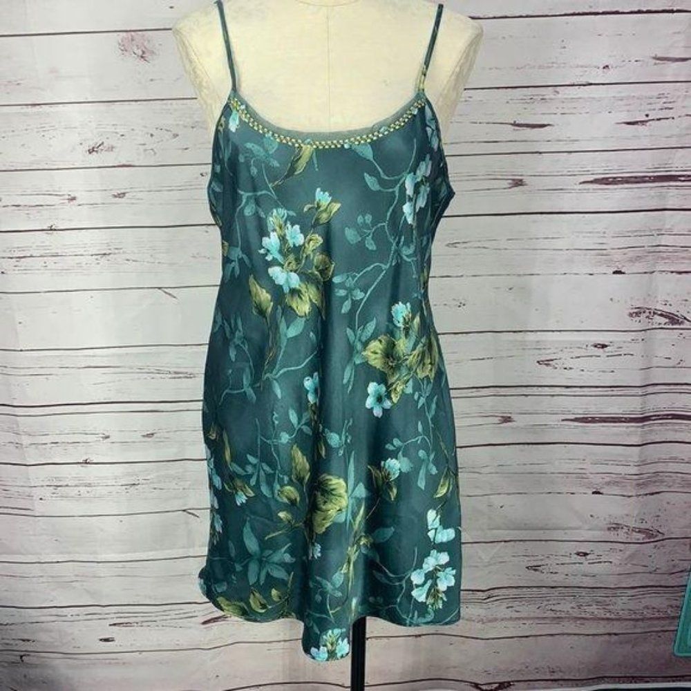 Secret Treasures Teal Floral Size Medium Nightie